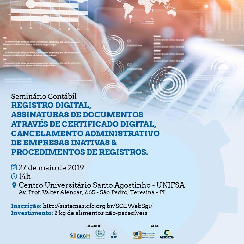 Teresina recebe Seminário Contábil sobre sistema de registro digital na próxima segunda (27)   